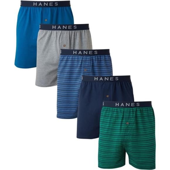 Men's 5-Pack Ultimate Dyed Exposed Knit Boxer with ComfortFlex Waistband